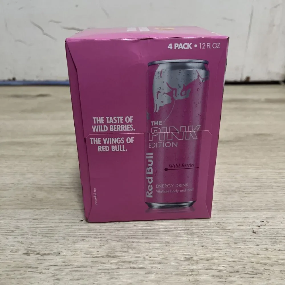 Red Bull Pink Edition Wild Berries 12 Oz  Sugar‎ Version 4pk Energy Drink